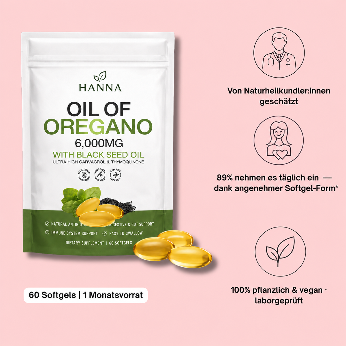 Hanna Oregano Softgels