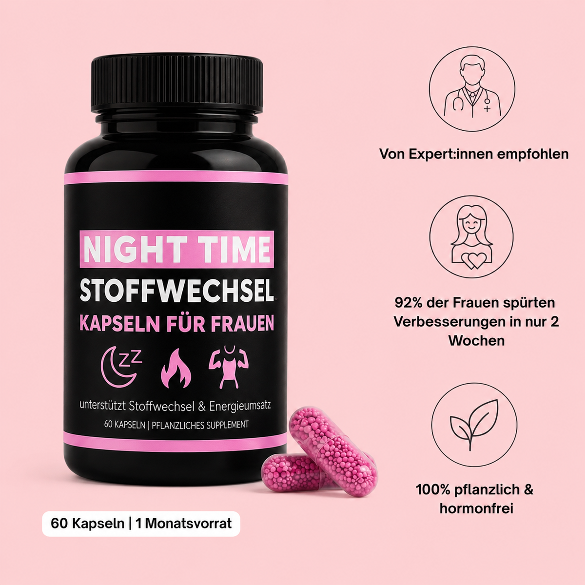 Hanna Stoffwechsel Kapseln für die Nacht ohne Koffein