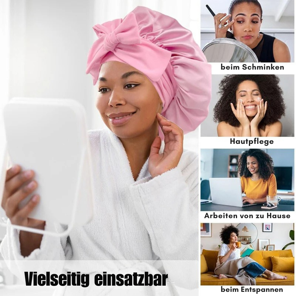 Hanna Sleep – Touca de Cetim para Dormir com Fitas Longas